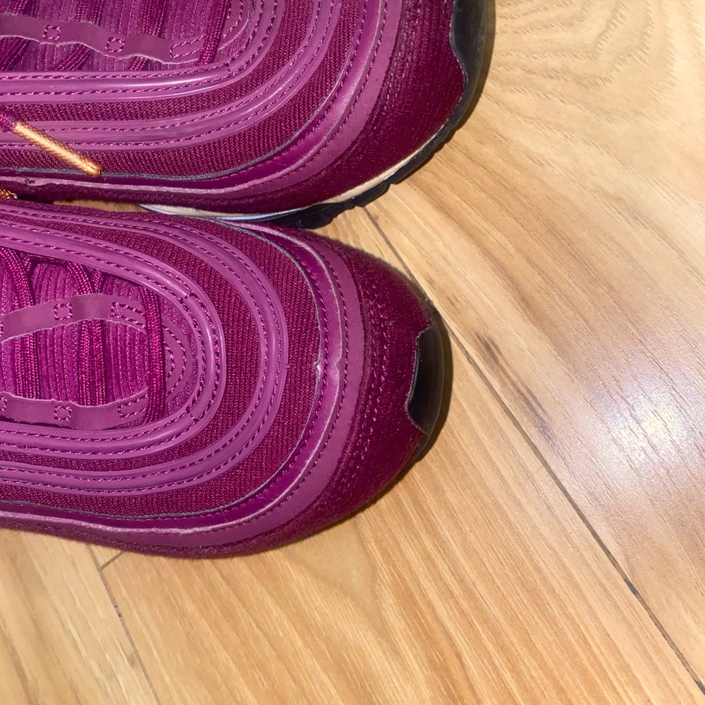 Nike Women's Maroon/Purple Air Max 97 Sneakers - Picture 5 of 7